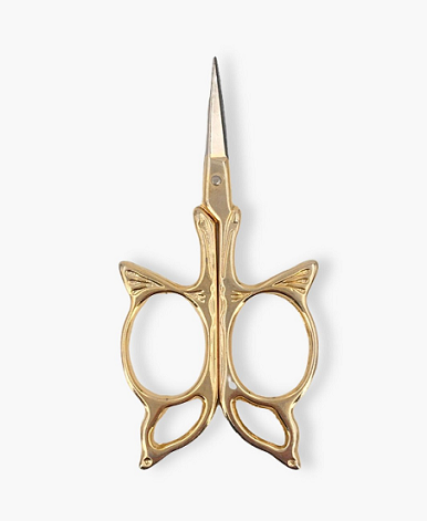 TIJERA DE BORDAR MARIPOSA DORADA - 89 MM